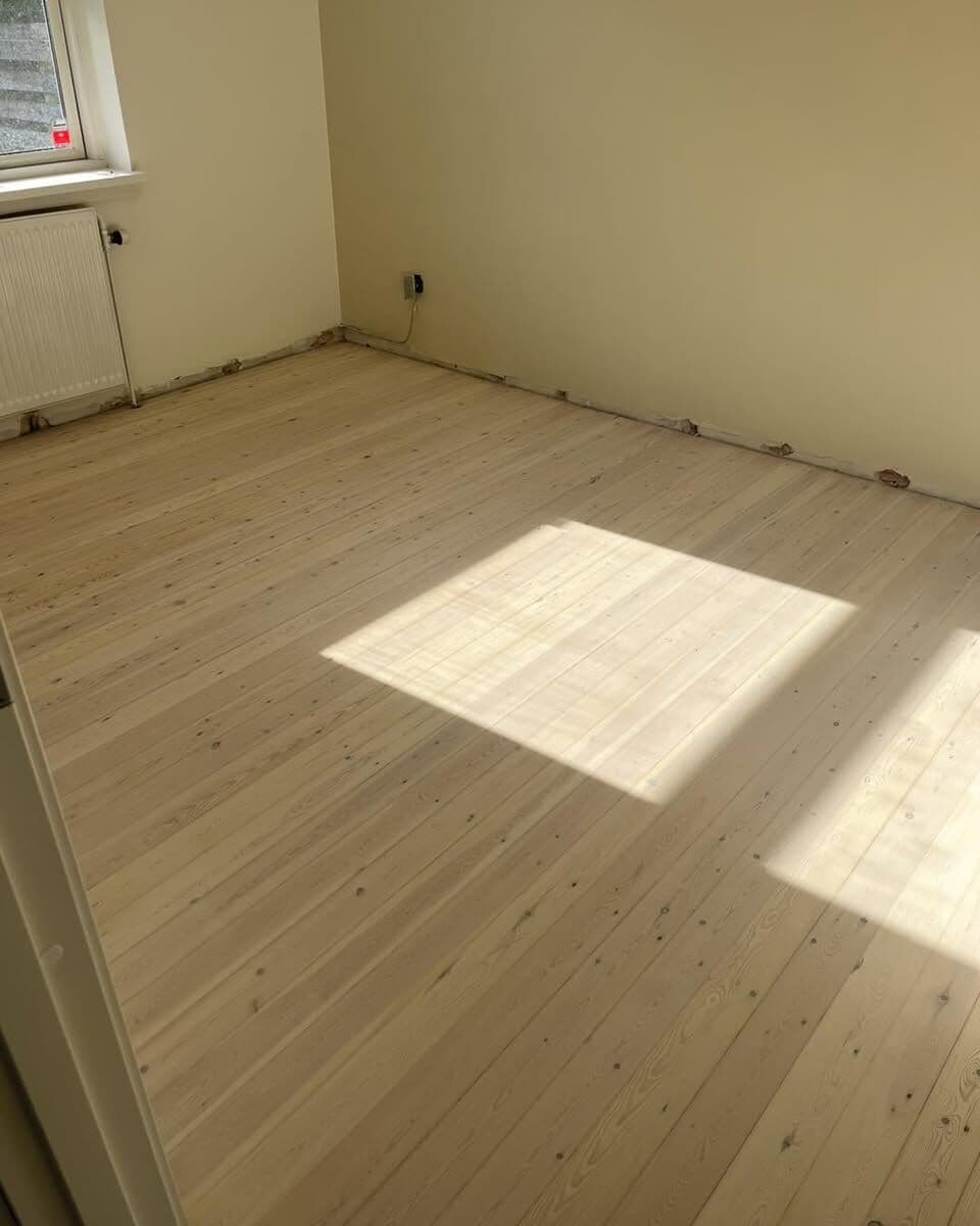 Ludbehandlet plankegulv efter afslibning